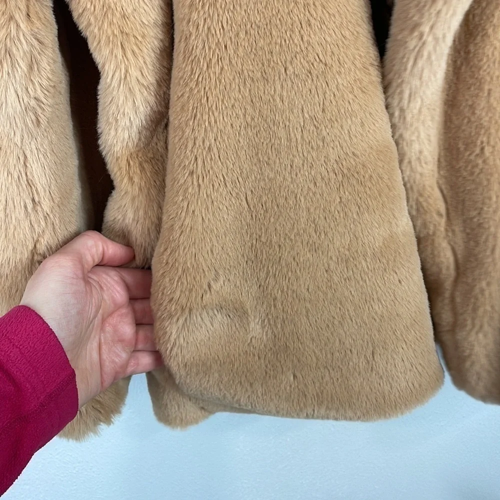 Tiger Mist Fawkner Faux Fur Open Front Jacket Size Small - Picture 6 of 8